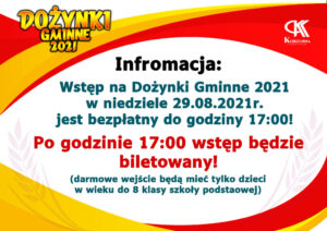 Informacja Dożynki 2021