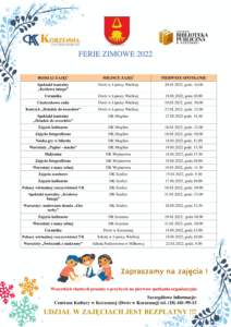 Ferie zimowe z Centrum Kultury !